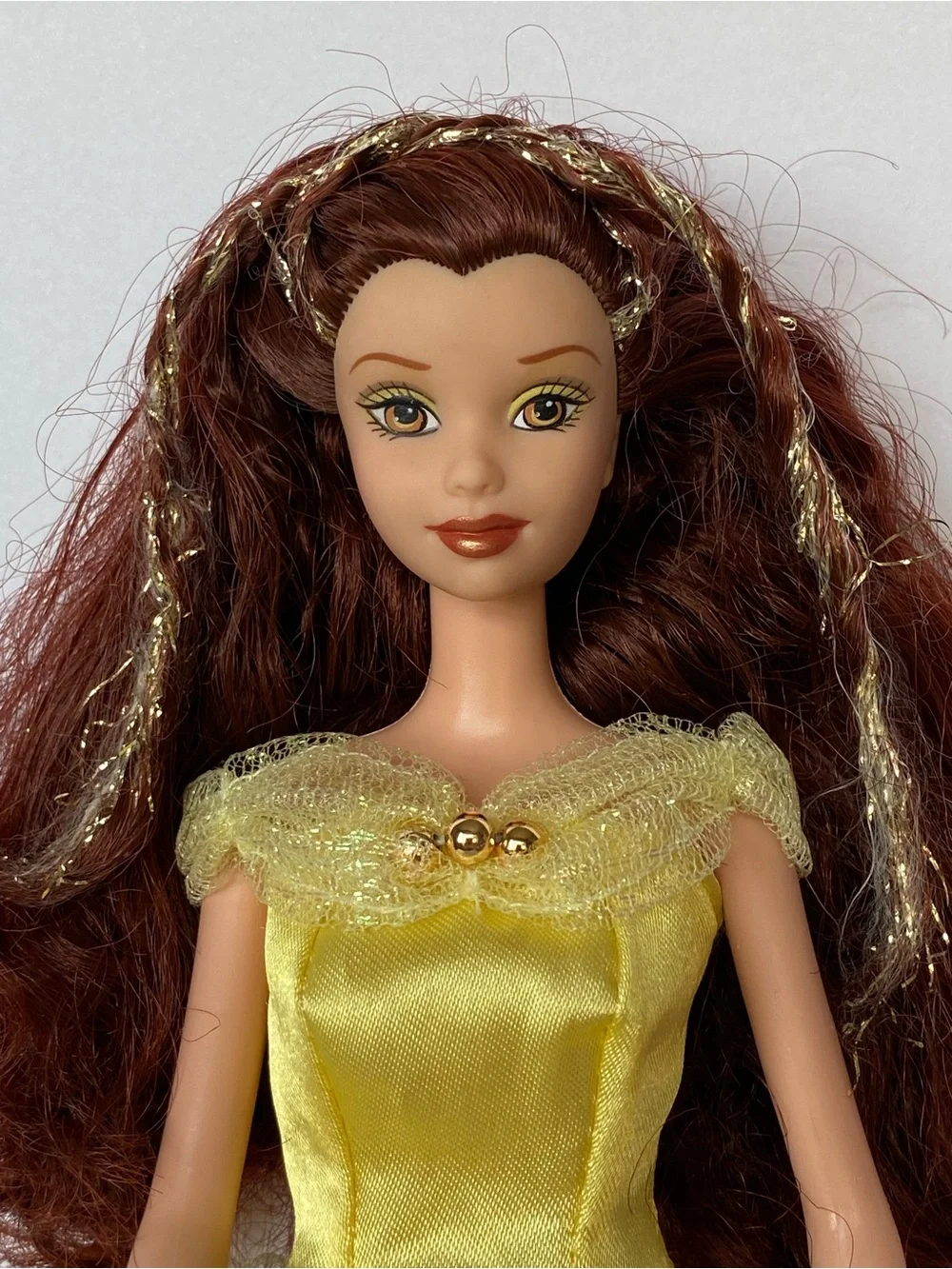 Vintage 2004 Barbie Disney Sparkle Princess Belle Mattel #G7935 - Redressed